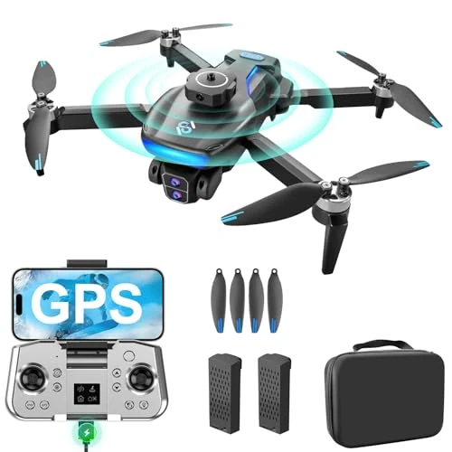 Offerta a tempo: OBEST Drone GPS con telecamera 4K, 5G WIFI FPV pieghevole RC Quadcopter, motore brushless, 360 ° per evitare ostacoli, ritorno intelligente, RC Grip ricaricabile, 2 batterie 40 minuti - 0% da 87.27 € a 87.27 €