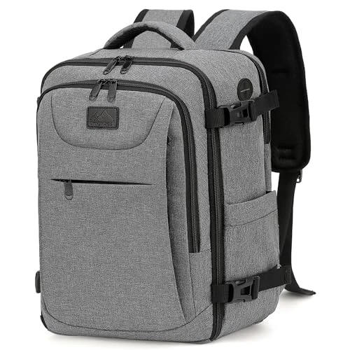 Offerta a tempo: LYNXCHER Zaino da Viaggio Easyjet 45x36x20 - Bagaglio a Mano 30L per Uomo e Donna - Borsa da Cabina per Scuola, Lavoro - Porta PC 15.6 Pollici - Grigio Chiaro - 8% da 36.99 € a 33.99 €