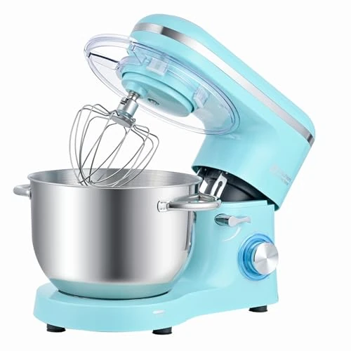 Offerta a tempo: Kitchen in the box Impastatrice Planetaria, 6,2 Litri Impastatrice Professionale 1400W, 6 Velocità con Uncino Impastatore, Mescolatore e Frusta Sbattitrice (Blu) - 0.00% da 119.99 € a 119.99 €
