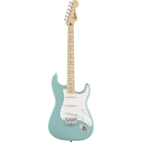 Offre limitée : Guitare électrique FSR Squier Sonic® Stratocaster® HT, touche en érable, pickguard blanc, Tropical Turquoise de 204.11 € à 204.11 € (0.00% de remise)