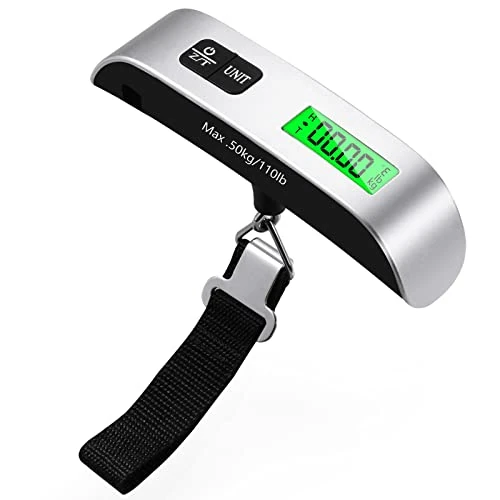 Oferta limitowana: Blendura Waga bagażowa, przenośna cyfrowa waga podróżna z czujnikiem temperatury, funkcja tary, praktyczna w podróży, na świeżym powietrzu, do 50 kg, srebrna z 41.22 zł na 41.22 zł (oszczędź 0.00%)