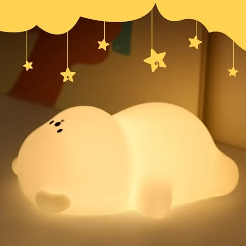 Oferta ograniczona: IHALO Lampka nocna dla dzieci, 7 kolorów, 3 tryby świecenia dla dzieci, silikonowa, lampka nocna dla niemowląt, z timerem, USB z możliwością ładowania, dla dziewczynki, pokoju dziecięcego, prezent z 93.68 EUR na 93.68 EUR (znizka 0%)