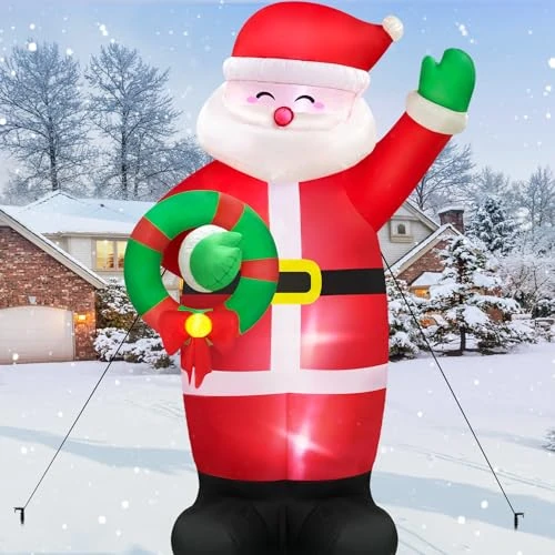 Offerta a tempo: Danxilu 6 Piedi Gonfiabile Babbo Natale Decorazioni Natalizie per Esterni Gonfia Babbo Natale Luci LED Integrate Decorazioni Natalizie Gonfiabili per il Cortile per Decorazioni per Feste in Giardino - 44% da 35.99 € a 19.99 €