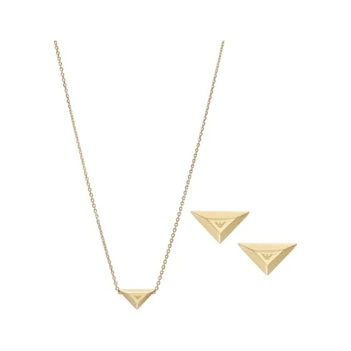 Limited-time offer: Emporio Armani Women's Gold-Tone Stainless Steel Necklace and Earrings Set, EGS3160SET from 88.90 £ to 88.90 £ (save 0.00%)