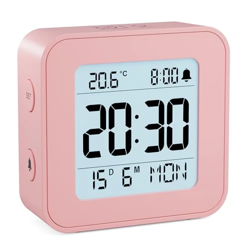 LATEC Alarm Clock Bedside Battery Powered