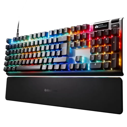 Limitiertes Angebot: SteelSeries Apex Pro Gen 3 - HyperMagnetic Gaming-Tastatur - OmniPoint 3.0 Switches - anpassbares Ansprechverhalten - Rapid Trigger - Rapid Tap/SOCD - OLED - RGB - PBT-Keycaps - UK Layout QWERTY von 229.90 EUR auf 229.90 EUR (Spare 0%)