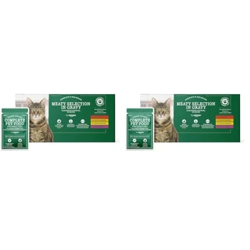 Offre limitée : by Amazon Aliment Complet pour Chats Adultes Sélection à la Viande en Sauce, 4.8 kg, 48 Lot de 200g de 33.98 EUR à 26.14 EUR (remise 23%)
