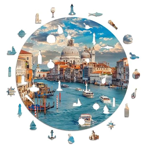 Oferta ograniczona: Iconic Puzzles - Natura Drewniane puzzle, wielokolorowe, M, 350 sztuk, 24VENEZIAM z 91.41 EUR na 91.41 EUR (znizka 0%)