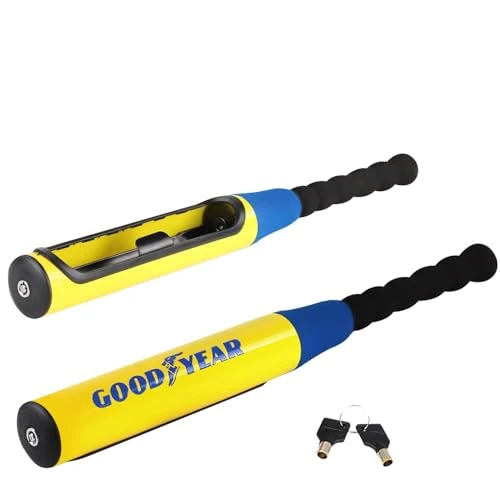 Goodyear Bloccasterzo a forma di mazza da baseball, resistente per la sicurezza del veicolo, universale, protezione antifurto durevole, design regolabile per serratura auto e camion, forte e durevole,
