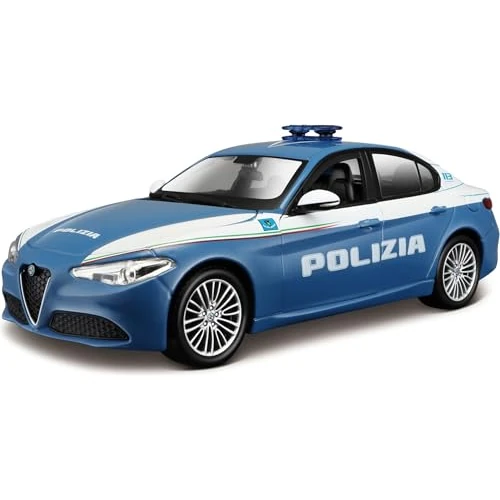 Tijdelijke aanbieding: Bburago - Bburago Politieauto - Realistische modelauto op schaal 1:24 (willekeurige selectie uit beschikbare modellen), Officiële licentie van politie en autofabrikant, Aanbevolen leeftijd 3+ jaar van 19.63 € naar 19.63 € (0.00% kor
