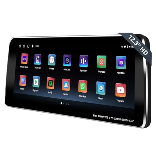 ATOTO 12,3-inch Autoradio CarPlay-display en Android Auto, Compatibel met BMW X5-serie E70 CCC-systeem (2008-2009), Alle Originele Functies Behouden, GPS-tracking, DriveChat AI, 2 Bluetooth, 4G LTE