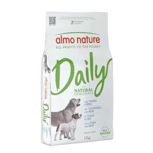 Almo Nature Daily All Breeds droogvoer voor volwassen katten met tonijn en rijst, zak van 12 kg
