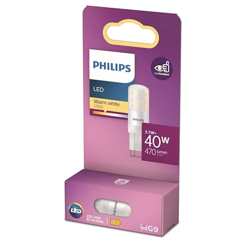 Zeitlich begrenztes Angebot: Philips LED Standard Brenner, Ersatz für 40W Halogen, G9 Sockel, warmweißes Licht2700K, Matt von 7.99 € auf 6.99 € (13% Rabatt)