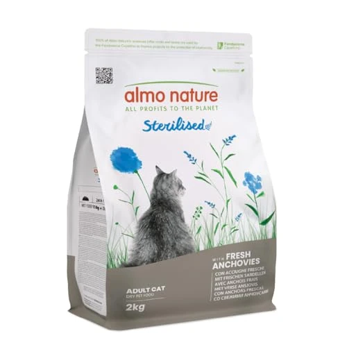 Zeitlich begrenztes Angebot: Almo Nature Sterilised - Trockenfutter für Sterilisierte Katzen mit Frischen Sardellen - Mit Niedrigem Magnesiumgehalt und Ballaststoffen zur Gewichtskontrolle - 2kg Beutel von 17.60 € auf 17.60 € (0.00% Rabatt)