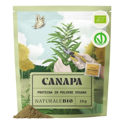 Offerta a tempo: NaturaleBio Proteine Vegane di Canapa Bio in Polvere - 52% da 20.99 € a 9.99 €