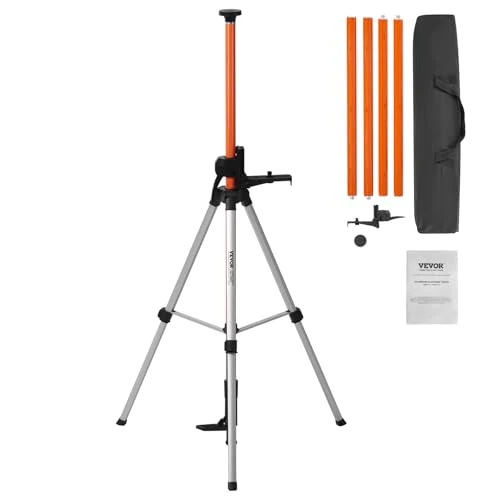 Oferta limitada: VEVOR Trípode de Nivel Láser, Ajuste de Altura de 1040-3400 mm con Burbuja de Nivel y Soporte Resistente, Poste Extensible, Trípode de Aluminio Liviano Escáner Láser, 240 x 115 x 800 mm, Carga 4,54 kg de 47.90 € a 45.90 € (ahorro 4%)