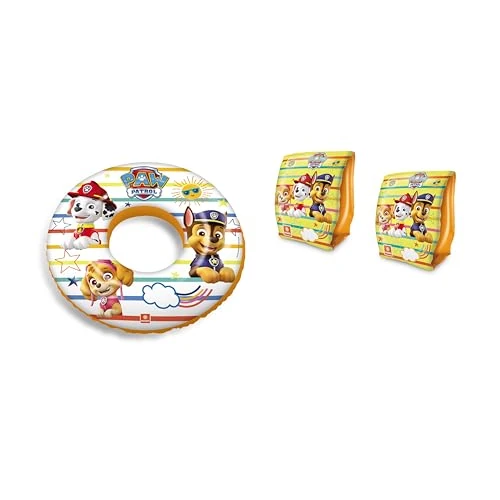 Offerta a tempo: Mondo Toys - set braccioli e ciambella bambini mare estate piscina (paw patrol) - 52% da 11.50 € a 5.49 €
