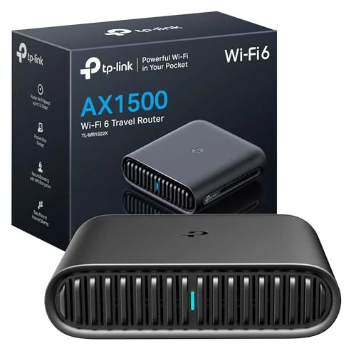 Oferta limitada: TP-Link TL-WR1502X Router WiFi 6 para el Hogar y los Viajes, Router AX1500 Mbps Bi-Banda, Repetidor Exterior, VPN, WPA3, Puerto de alimentación Tipo C de 39.99 € a 39.99 € (ahorro 0.00%)