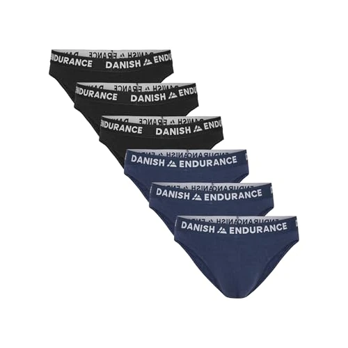 Offerta a tempo: DANISH ENDURANCE Slip Uomo bambù Senza Etichetta, Mutande Uomo Ultra Morbide e Traspiranti, 6 Paia, Multicolore (3xNero/Bianco, 3xBlu Navy/Bianco), L - 44% da 51.95 € a 28.95 €