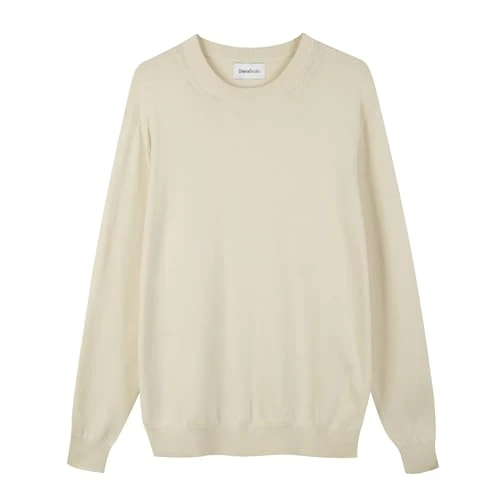 Diana Studio - Knitted Collar in Ecru, Men, 100% Cotton, Long Sleeves, Size XXL, Regular F, Bright, XXL/3XL