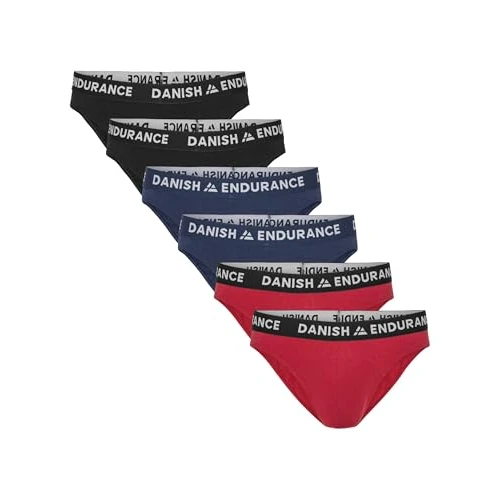Limited-time offer: DANISH ENDURANCE Men's Bamboo Briefs, Ultra Soft Underwear, Comfortable, Tag-free, 6 Pack Multicolour (2xBlack/Navy, 2xRed/White) 3XL from 39.95 £ to 29.95 £ (save 25%)