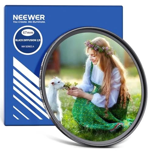 Offerta a tempo: NEEWER Filtro Black Diffusion 1/8 da 67mm con Effetto Cinematografico Sognante Morbido — 13% da 29,49 € a 25,64 €
