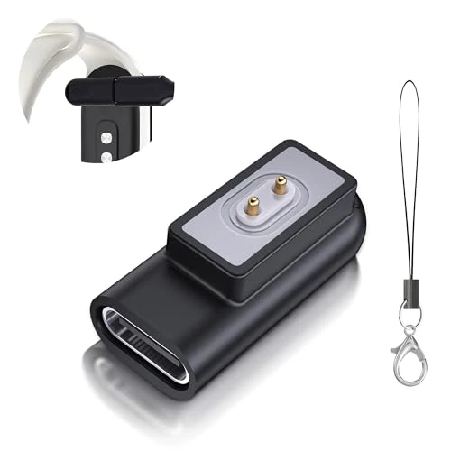 Ermorgen 1 Adaptador USB C Compatible para Xiaomi Band 10/9, Xiaomi Smart Band 8 Pro/8, Redmi Watch 6/5 Active/ 4/3/3 Lite/ 3 Active, Redmi Band 2 - Negro