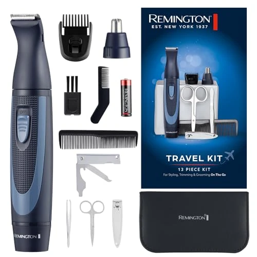Offerta a tempo: Remington Trimmer per Naso & Orecchie Uomini (Barba, Capelli dell'Orecchio, del Viso e Sopracciglia, 2 Accessori, Trimmer di Precisione, Lame Acciaio Inox, a Batteria, Kit 13 Pezzi, Custodia) NE3890 - 44% da 17.90 € a 9.99 €