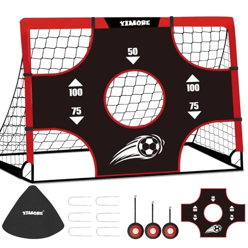Offerta a tempo: Yimore Porta Calcio Bambini 3 in 1, Pieghevole da Giardino con Borsa, Dimensioni 120×90×90 cm - 27% da 39.99 € a 29.15 €