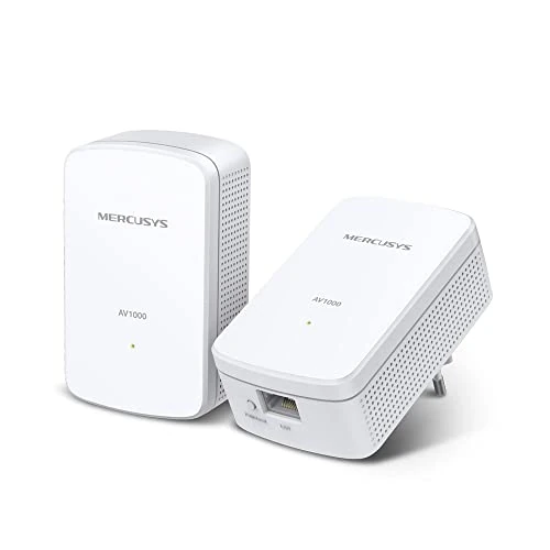 Oferta limitada: Mercusys TP-Link MP500 Kit Powerline Kit Homeplug AV2 hasta 1000Mbps, 1 Puerto Gigabit, Plug & Play, Compatible con Todos los routers, tecnología Powerline de 46.99 € a 36.99 € (ahorro 21%)