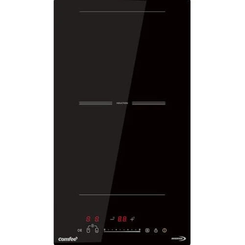 COMFEE' CIH351D215K1 Piano Cottura ad Induzione con 2 Zone Flessibili, 9 Livelli di Potenza con Funzione Boost, Superficie di Cottura 20% maggiore, Blocco Bambino, Controllo a Tocco