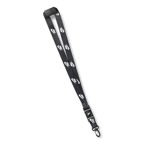 Offerta a tempo: Nike Unisex Club Standard Lanyard Portachiavi Black/White/White One Size - 0% da 14.99 € a 14.99 €