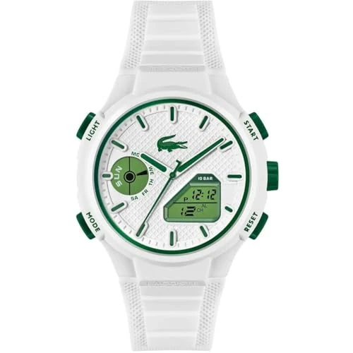 Offerta a tempo: Lacoste Orologio Quarzo Multifunzione Analogico-Digitale da uomo Collezione LC33 con cinturino in silicone - 14% da 99.00 € a 84.99 €