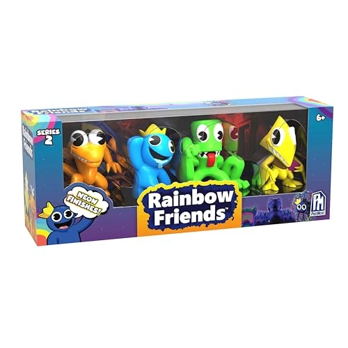 Offerta a tempo: Rainbow Friends – Confezione da 4 Minifigure – Finitura Neon – Serie 2 - 34% da 18.08 € a 11.99 €