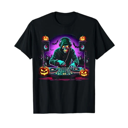 Offerta a tempo: Funky Skeleton DJ Halloween PUMP KING of HALLOWEEN Maglietta - 15% da 16.99 € a 14.44 €