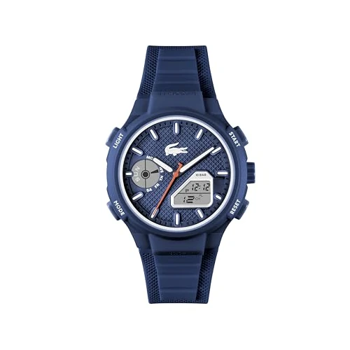 Lacoste Montre Quartz Multifonction Analogique-Digitale pour homme Collection LC33 avec Bracelet en silicone
