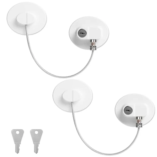 Offerta a tempo: Romon Blocca Cassetti Per Bambini 2 Pezzi, Chiusure Sicurezza Bambini Con 4 Chiavi Per Porte, Finestre E Frigoriferi, Cassetti, Lavatrici, Armadi, Attenzione Alla Sicurezza Dei Bambini - 0.00% da 8.99 € a 8.99 €