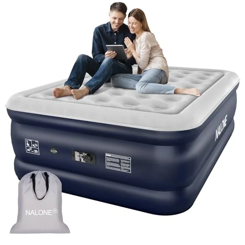 Oferta limitada: NALONE Colchón Hinchable Matrimonio,Cama Hinchable con Bomba de inflado incorporada Tan Solo 3 Minutos,para el hogar,Viajes,193 x 137 x 46CM de 85.48 € a 81.21 € (ahorro 5%)