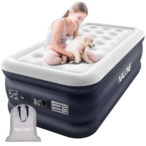 Oferta limitada: NALONE Colchón Inflable Individual, Colchón Hinchable, Cama Hinchable con Bomba de inflado incorporada Tan Solo 3 Minutos,Invitados o Uso en Casa,197x100x46cm de 79.99 € a 79.99 € (ahorro 0.00%)