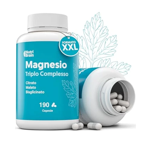 Magnesium Komplex Bisglycinat, Citrat und Malat | Hochdosiert | Laborgeprüft | 400 mg elementares Magnesium | Für Energie, erholsamen Schlaf und Muskelregeneration | 190 Kapseln