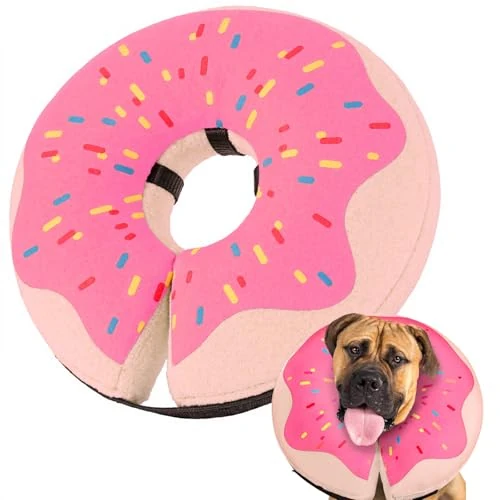 Oferta limitada: Gimars Collar Isabelino Inflable Large para Perros Grandes, Contorno de Cuello 35.6–45.7 cm Collarín Perros para no Lamerse, Suave y Cómodo, Alternativa de Cono de Recuperación para Cirugía de 18.84 € a 17.90 € (ahorro 5%)