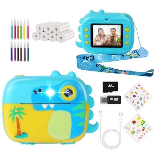 Oferta limitada: ARNSSIEN Camara Fotos Infantil Instantanea,Camara Fotos Infantil de con vídeo HD para niños 3 a 12 años,Regalo cumpleaños Navidad para niñas y niños, 7 Rollos de Papel instantáneo y Tarjeta 32 GB,M3 de 49.99 EUR a 39.99 EUR (ahorro 20%)
