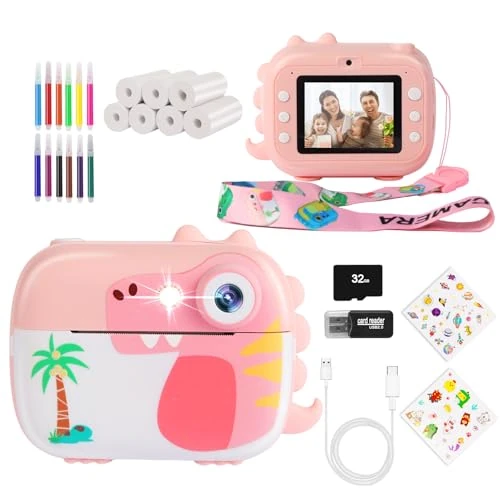 Oferta limitada: ARNSSIEN Camara Fotos Infantil Instantanea,Camara Fotos Infantil de con vídeo HD para niños 3 a 12 años,Regalo cumpleaños Navidad para niñas y niños, 7 Rollos de Papel instantáneo y Tarjeta 32 GB,M3 de 49.99 EUR a 39.99 EUR (ahorro 20%)