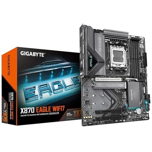 Oferta limitowana: GIGABYTE Płyta główna X870 EAGLE WIFI7 - obsługuje procesory AMD Ryzen 9000, 14+2+2 fazy VRM, do 8000 MHz DDR5 (OC), 1 x PCIe 5.0, Wi-Fi 7, 2.5 GbE LAN, USB 4 z 874.00 zł na 874.00 zł (oszczędź 0.00%)