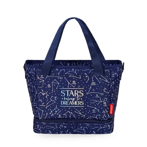 Offerta a tempo: Legami - Borsa Termica Porta Pranzo, Tema Stars, Borsa Termoisolante per Pranzo, Lunch Bag Capiente 10,8 Litri, Tracolla Regolabile, Borsa a Spalla, 33 x 22 x 15 cm - 22% da 25.66 € a 19.95 €
