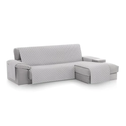 Limited-time offer: TEXTIL-HOME MALU Chaise Longue Sofa Cover L shape, protector for Right Arm Quilted Sofas. Size - 240cm. Color Lightgray (front view) from 24.05 £ to 23.99 £ (save 0.25%)