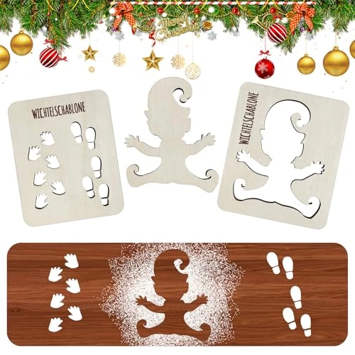 Offre limitee: Pochoir de lutin empreintes de pas, Pochoir de lutin de Noël, Accessoire de porte de lutin de Noël, Accessoires pour lutin de Noël Pour Les Sols, Glass et Fenêtres de 2.99 EUR a 2.99 EUR (economie 0%)
