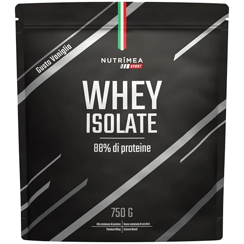 Offerta a tempo: Proteine Whey in Polvere | Gusto Vaniglia | Crescita e Recupero Muscolare | BCAA e EAA | 750 g | 30 Dosi | Nutrimea - 20% da 39.90 € a 31.92 €