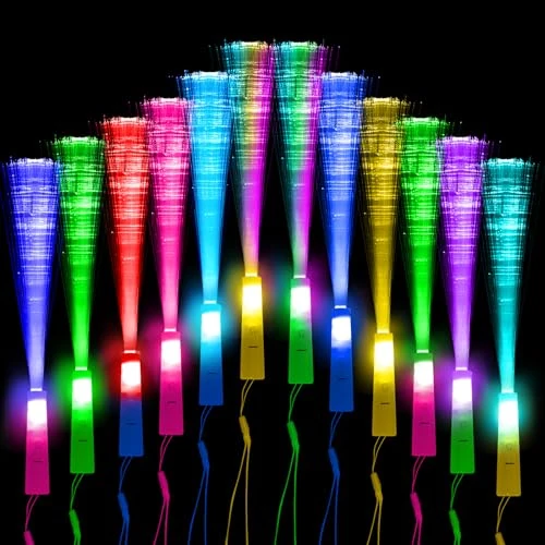 Offerta a tempo: Kangtaixin 12 PCS Bastoncini Luminosi LED in Fibra Ottica - Bastoni in Fibra Ottica per Matrimoni, Concerti e Decorazioni per Compleanni - 40% da 15.99 € a 9.54 €