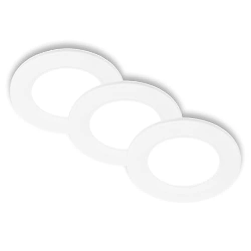 Offre limitée : BRILONER - Lot de 3 spots LED encastrables 230V plats, lumière blanc neutre, 3W 330lm chacun, LED Spot, spots de plafond, lampes encastrées, spots de plafond, 68mm, 90x28mm (DxH), blanc de 18.95 € à 18.95 € (0.00% de remise)